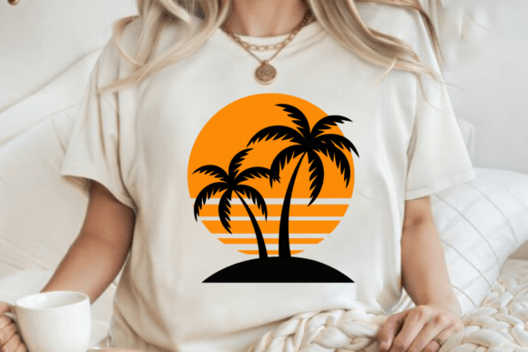 Download Retro Tropical Palm Tree Sunset PNG - Tree Collection