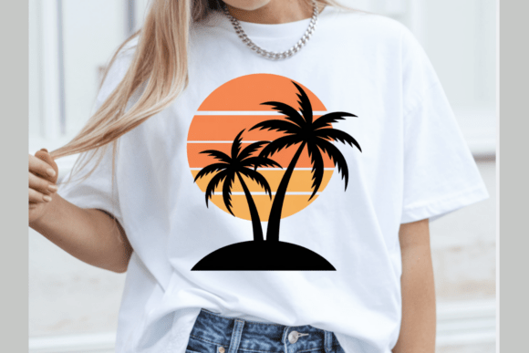 Download Retro Tropical Palm Tree Sunset PNG - Tree Collection