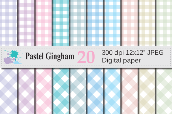 Download Pastel Gingham Digital Papers - Pastel gingham digital papers Collection