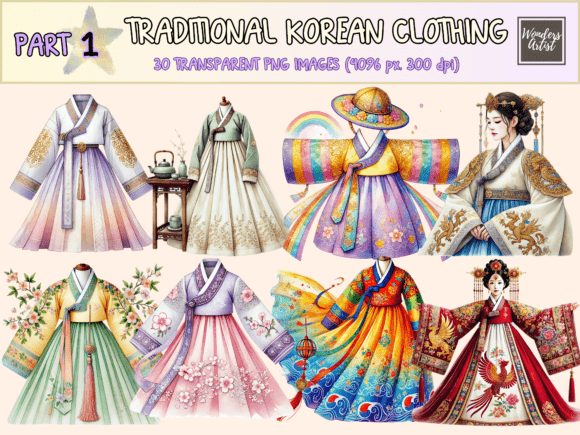 Download Traditional Korean Clothing P1 Clipart - Korean Collection