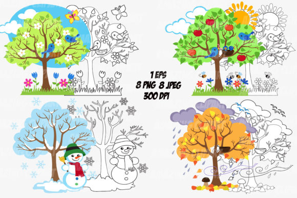 Download Four Seasons Trees Clipart Seasonal Tree - Tree Collection