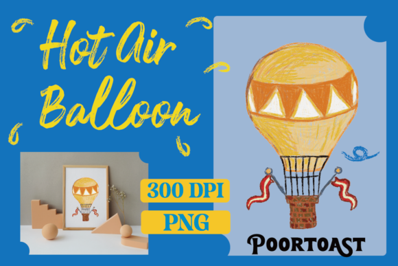 Download Hot Air Balloon Crayon Clipart - Premium Resources